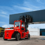 Heli reachstacker op locatie